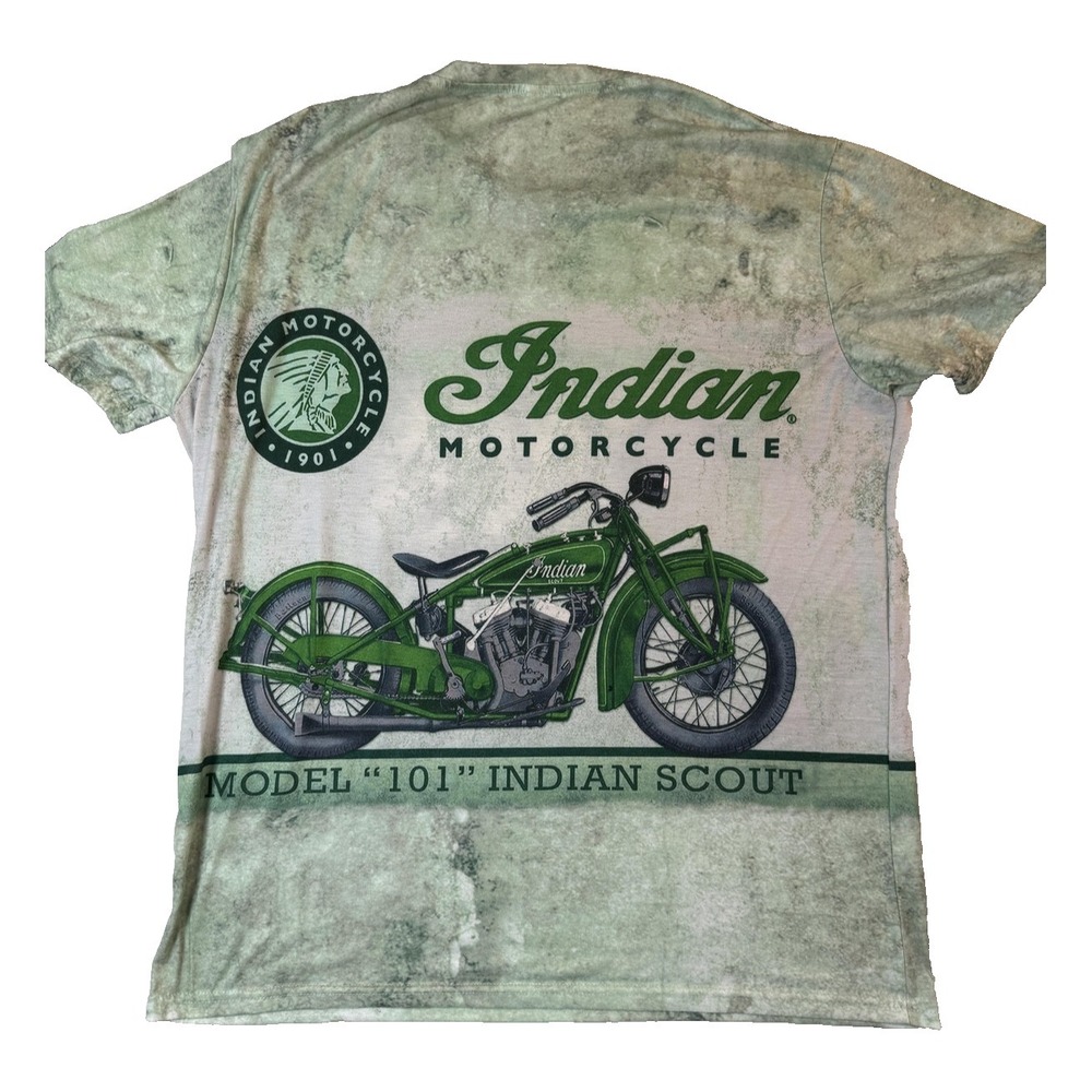 Indian Motorcycle T-Shirt Mens Large Green - Picture 5 of 6
